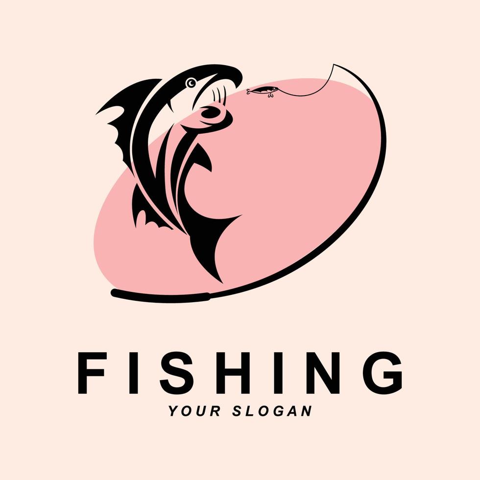 vecteur de logo de pêche avec modèle de slogan