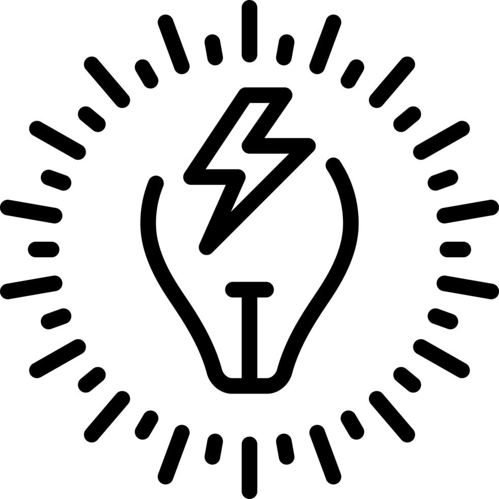 icône de ligne pour les watts vecteur