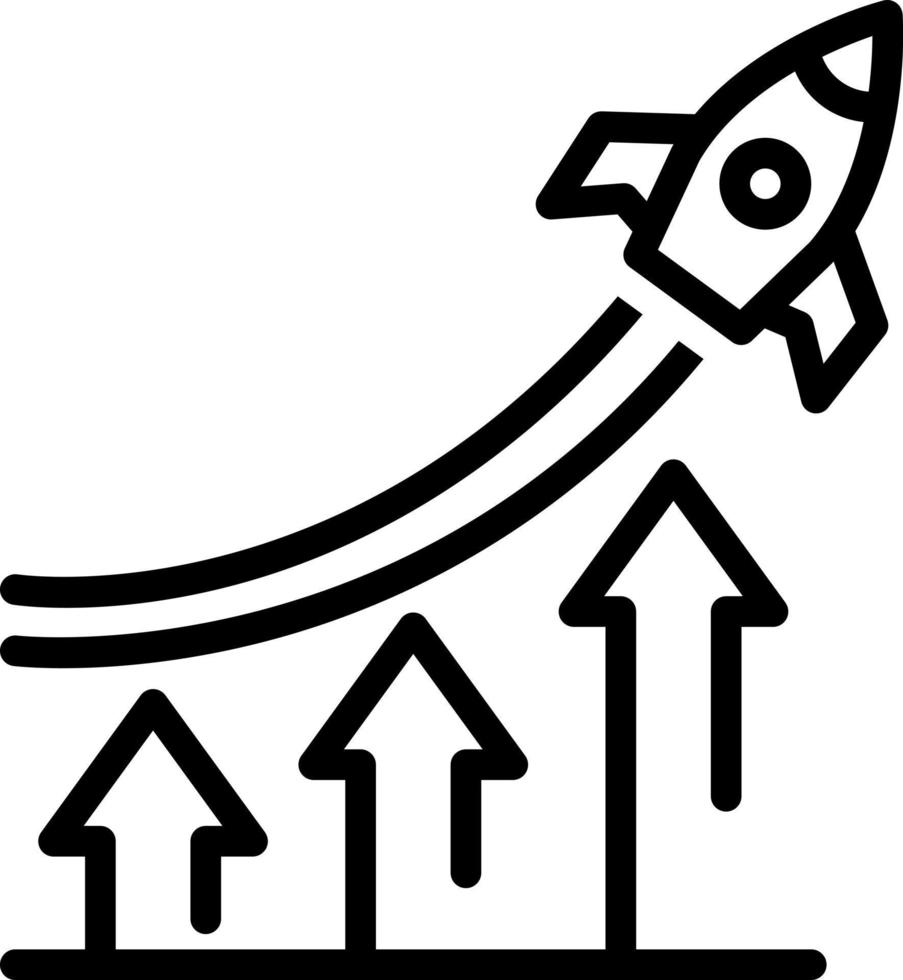 icône de ligne pour la montée vecteur