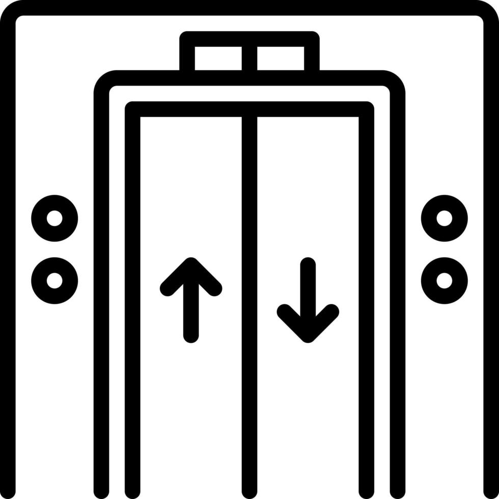 icône de ligne pour ascenseur vecteur