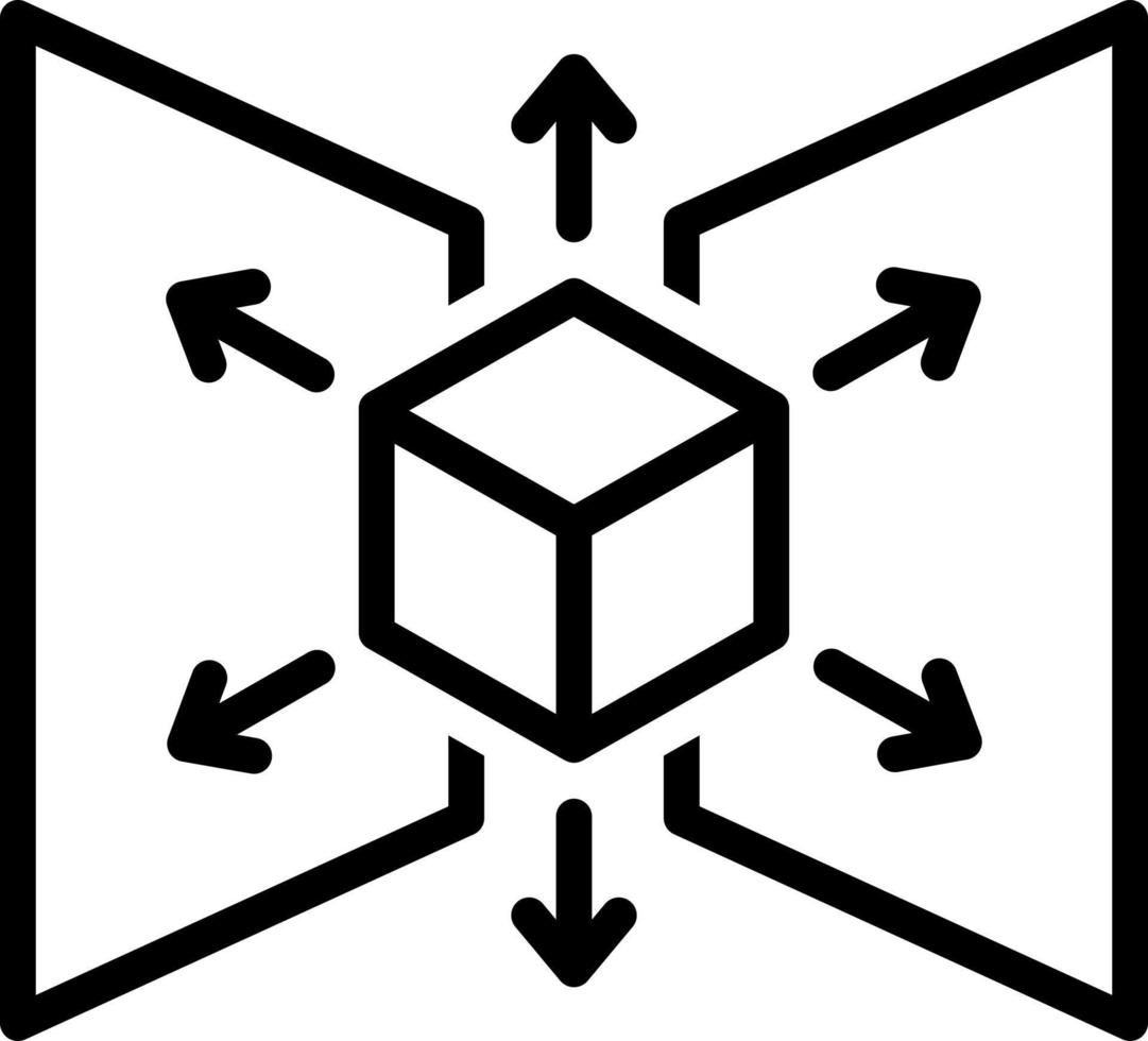 icône de ligne pour les perspectives vecteur