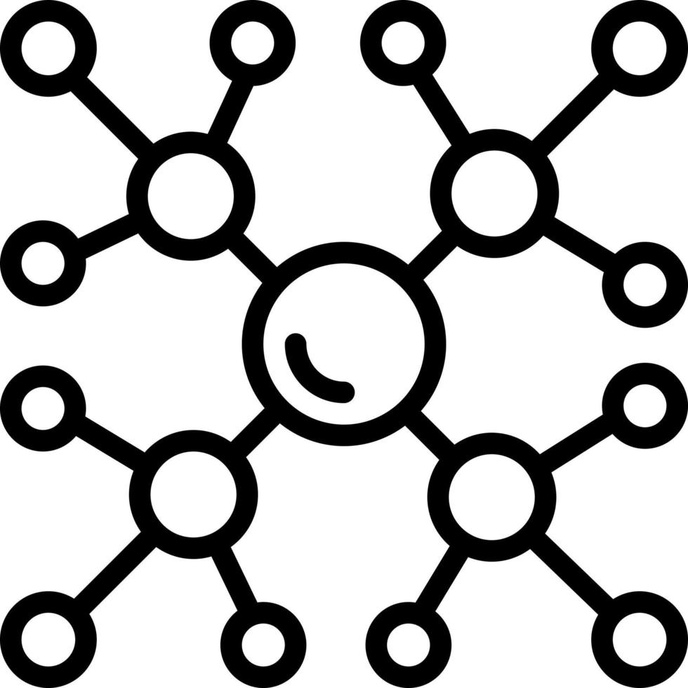 icône de ligne pour moléculaire vecteur