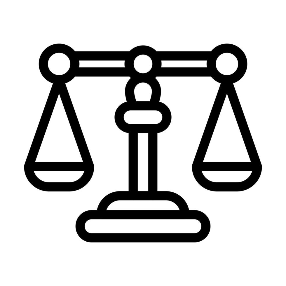 conception d'icône d'échelle de justice vecteur