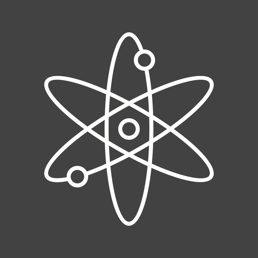 icône de ligne de vecteur d'atome unique