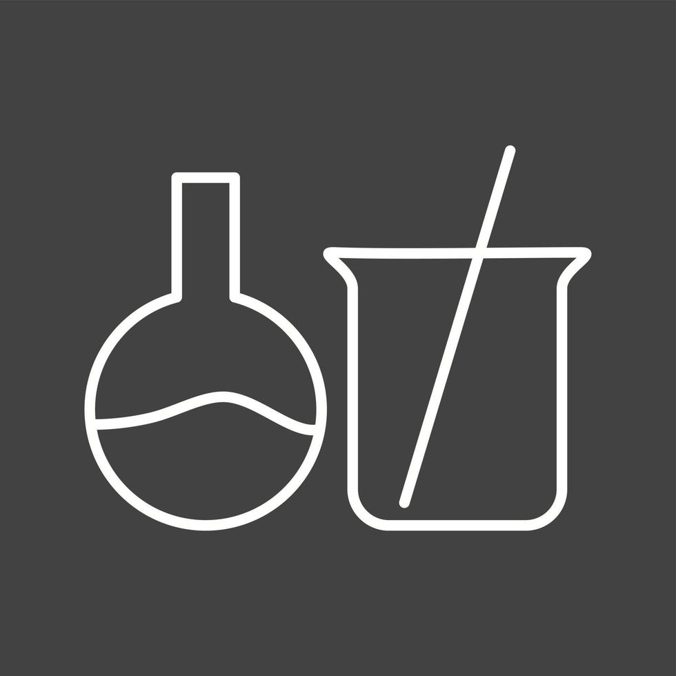 mélange unique icône de ligne vectorielle chimique i vecteur