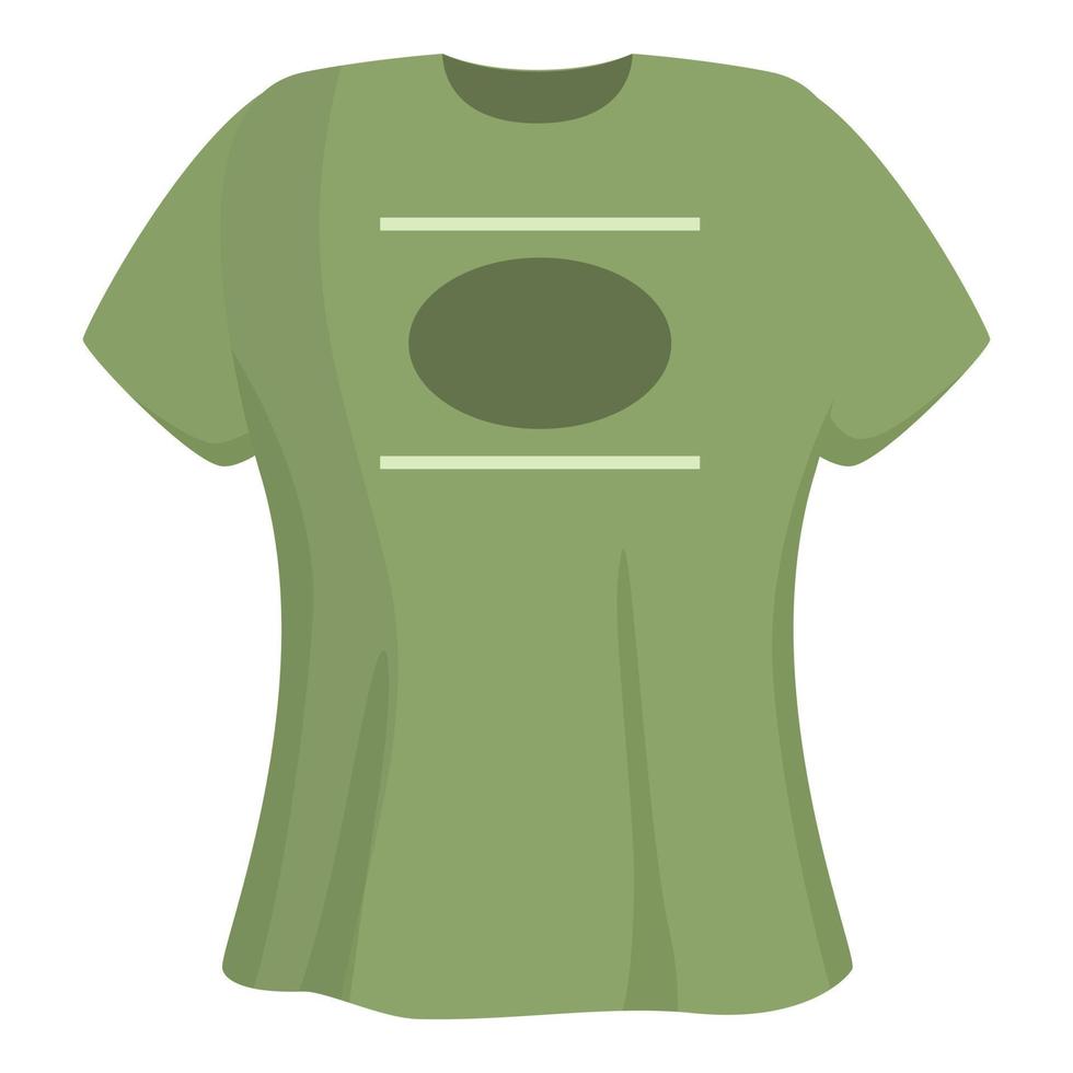 vecteur de dessin animé icône tshirt vert olive. conception sportive