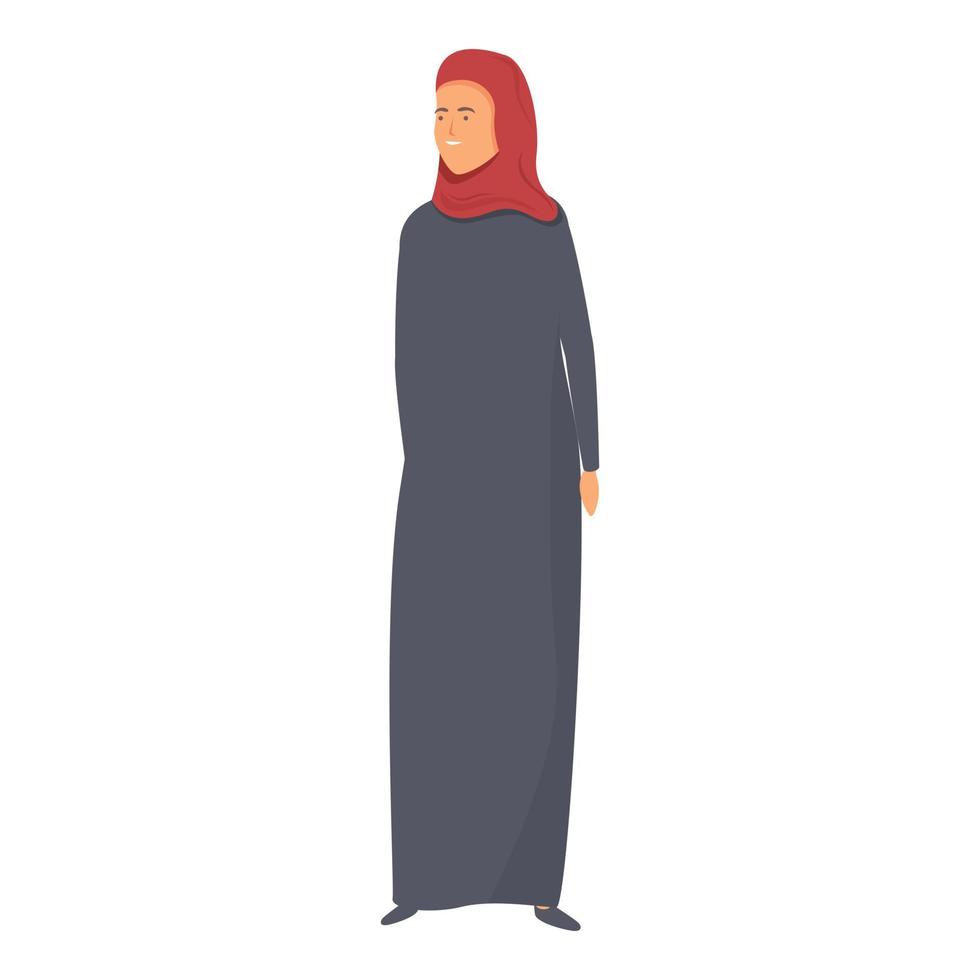 vecteur de dessin animé d'icône de mode musulmane. hijab arabe