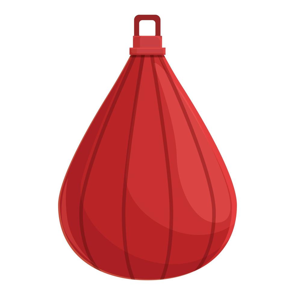 vecteur de dessin animé d'icône de sac de frappe rouge. sport de boxe