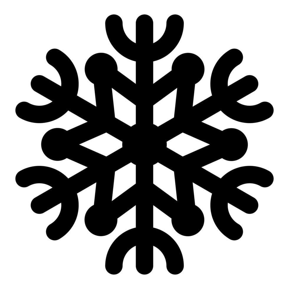 flocon de neige vecteur icône de noël logo neige, style de contour