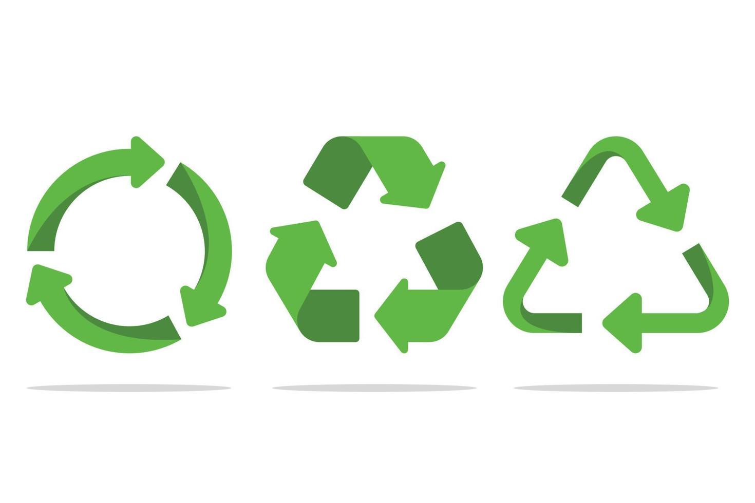 ensemble vert de panneaux recyclés vecteur