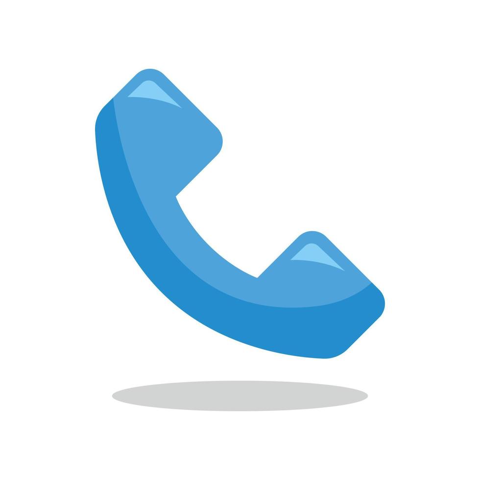 icône de téléphone bleu vecteur