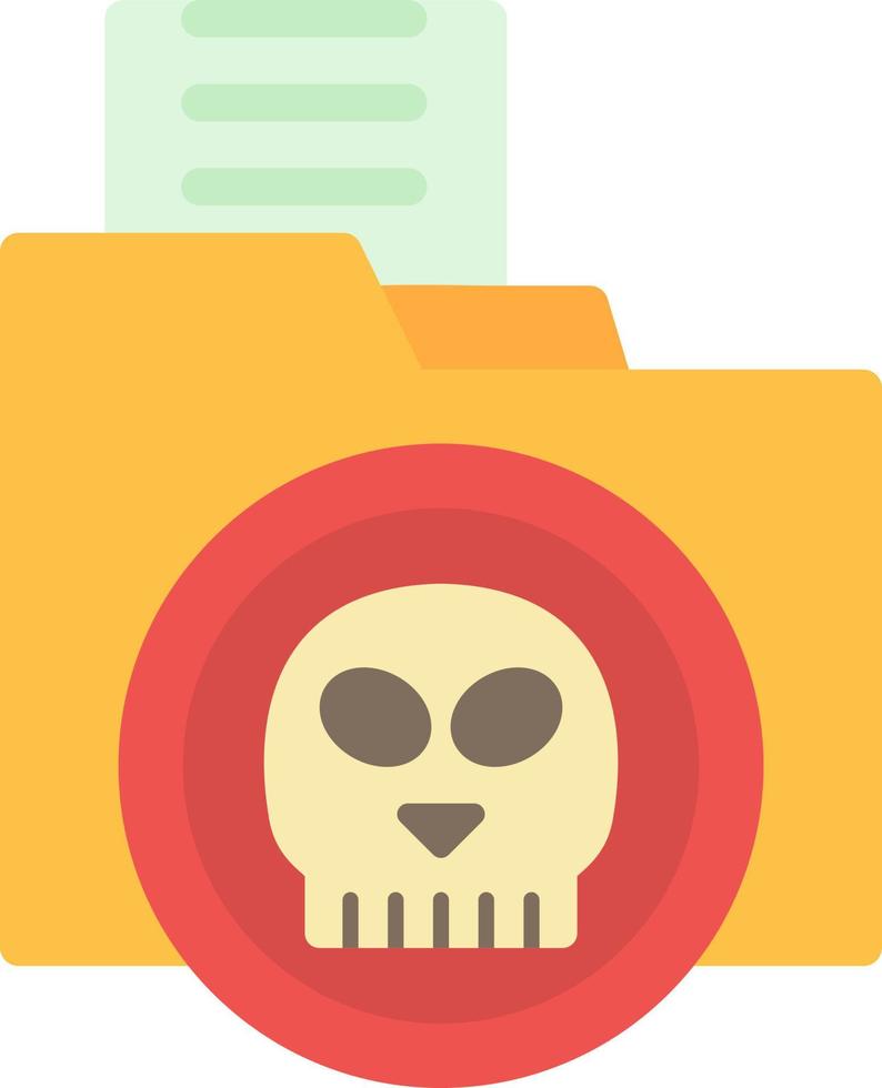 conception d'icône de vecteur de dossier piraté