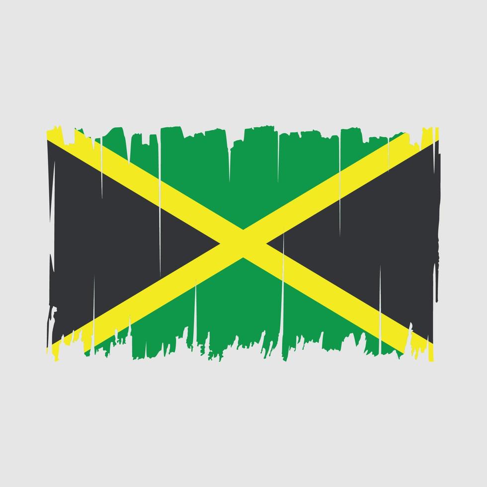 drapeau de la jamaïque brosse illustration vectorielle vecteur