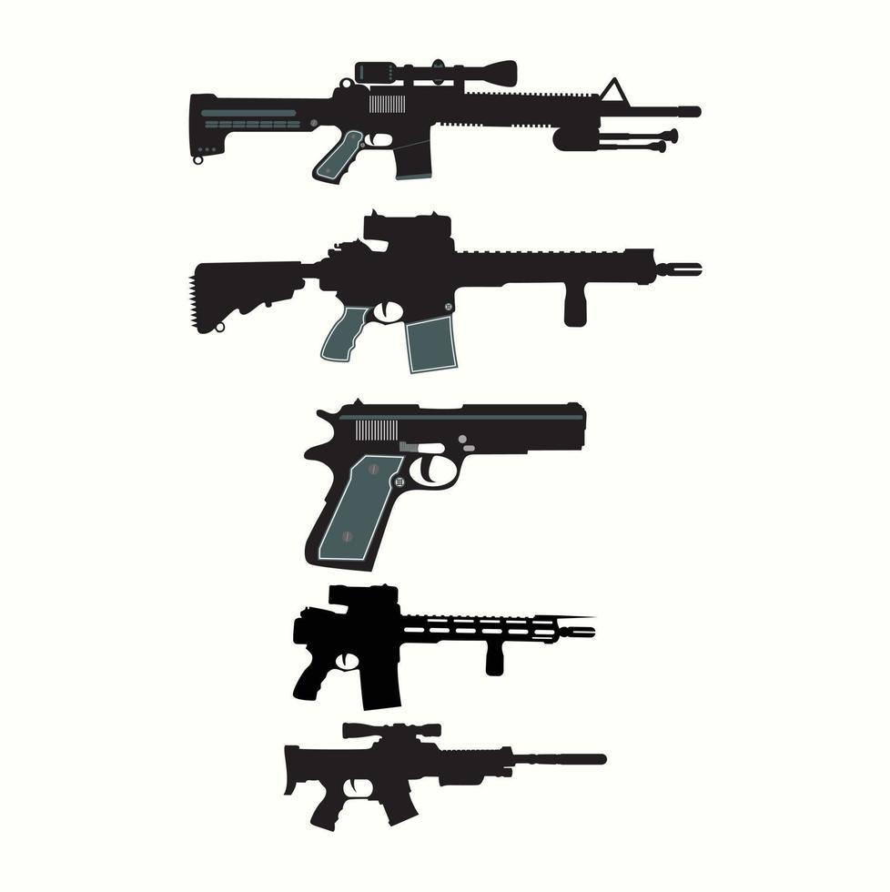 fichier vectoriel modifiable de conception de pistolet moderne et nouveau concept