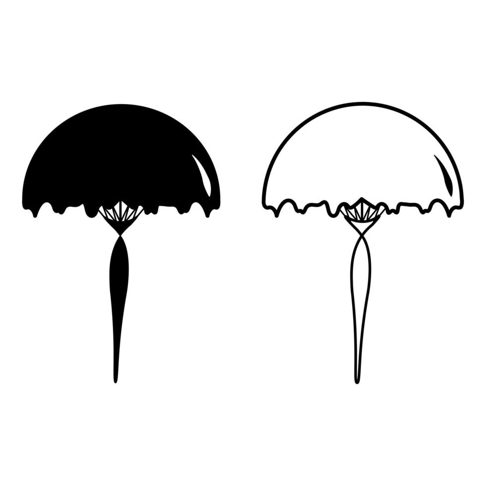 parapluie isolé sur fond blanc. illustration vectorielle. vecteur