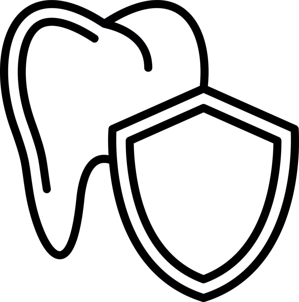 conception d'icône vectorielle de protection des dents vecteur