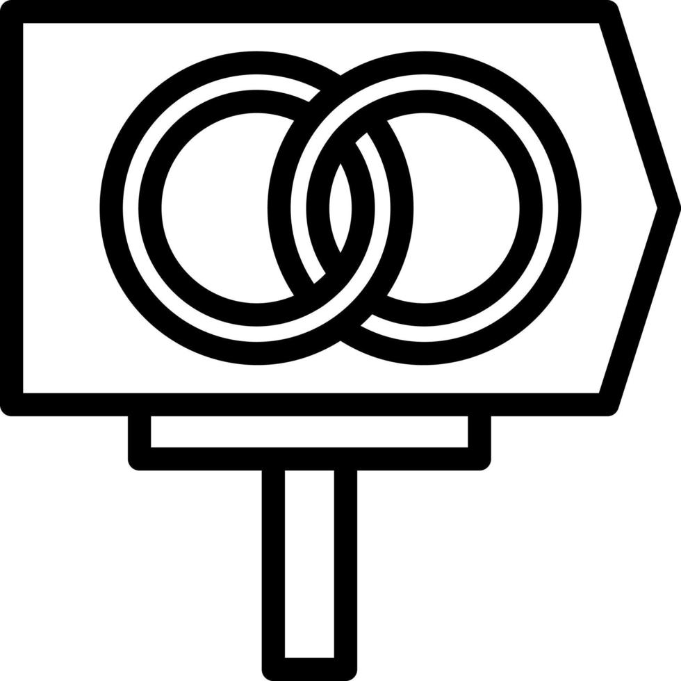 conception d'icône de vecteur de signe de mariage