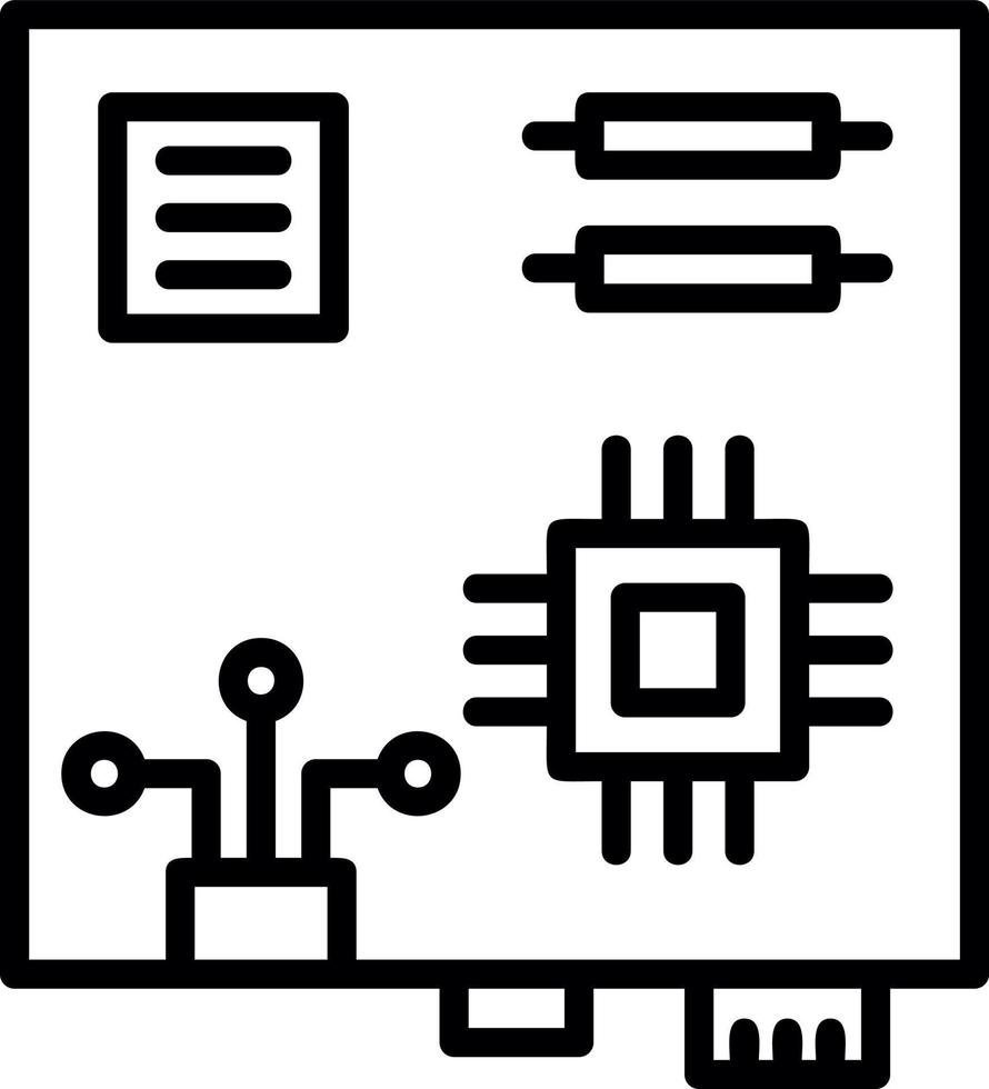 conception d'icône de vecteur de carte mère