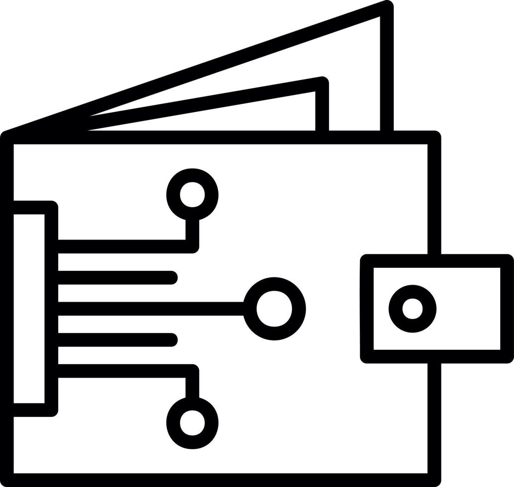 conception d'icône de vecteur de portefeuille numérique