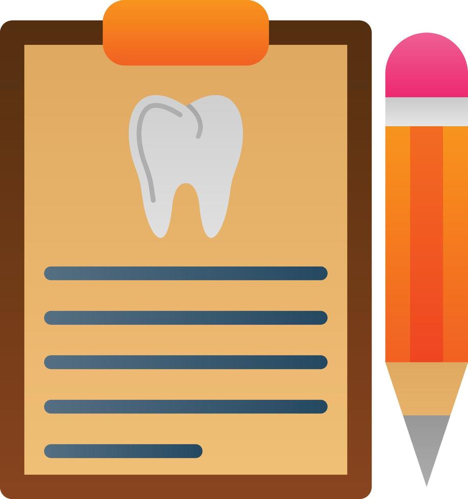 conception d'icône de vecteur de rapport dentaire