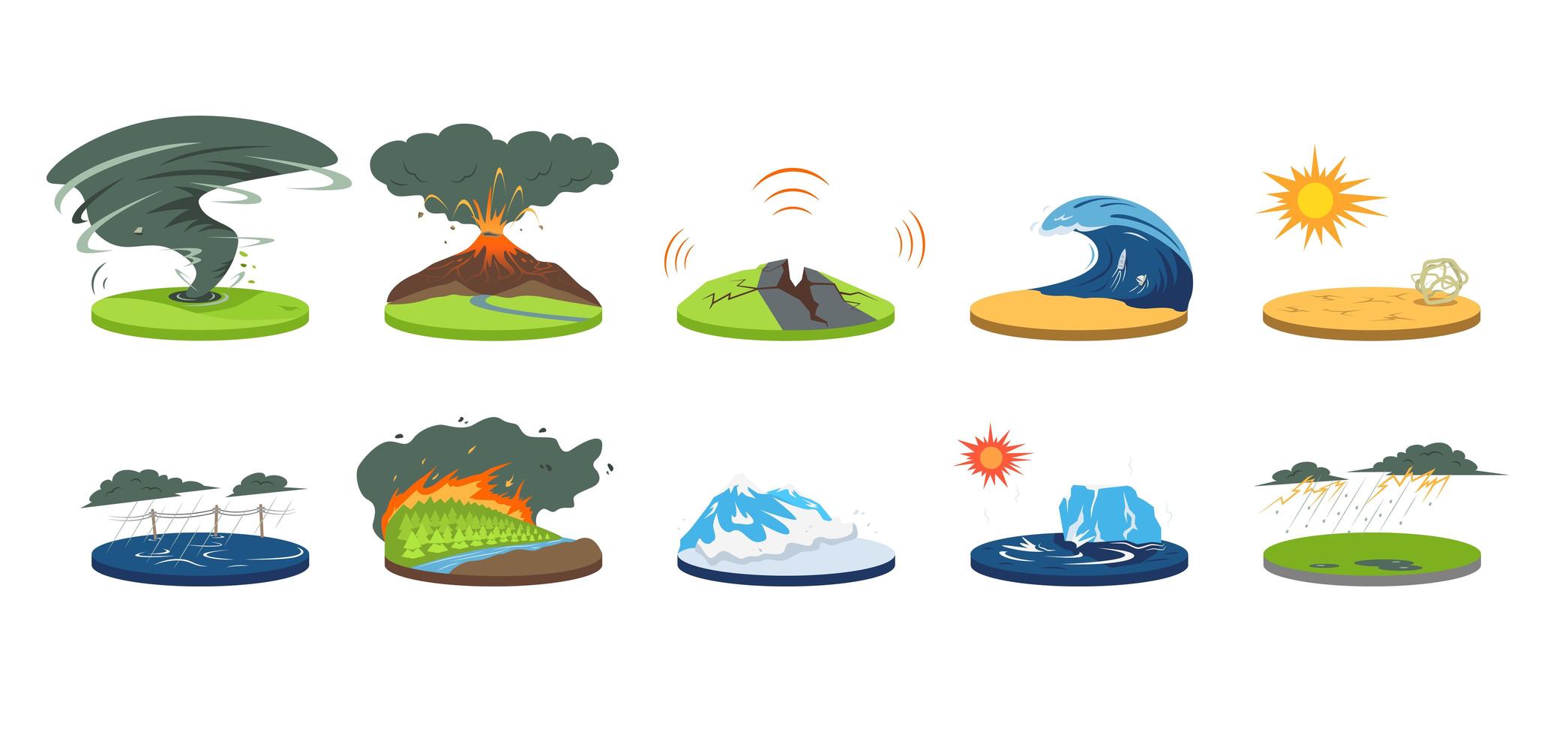 ensemble de catastrophes naturelles vecteur