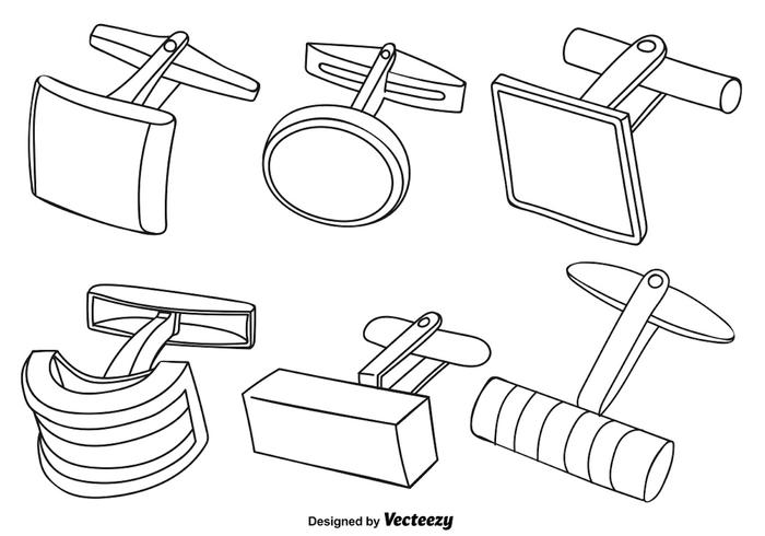 Icônes vectorielles boutons de manchette vecteur