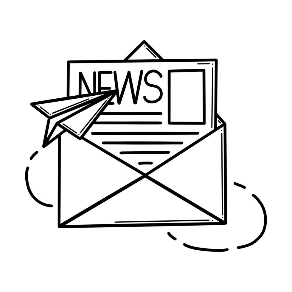 icône de vecteur de ligne de newsletter. e-mail de contour. enveloppe avec signe de vecteur de lettre, pictogramme de style linéaire