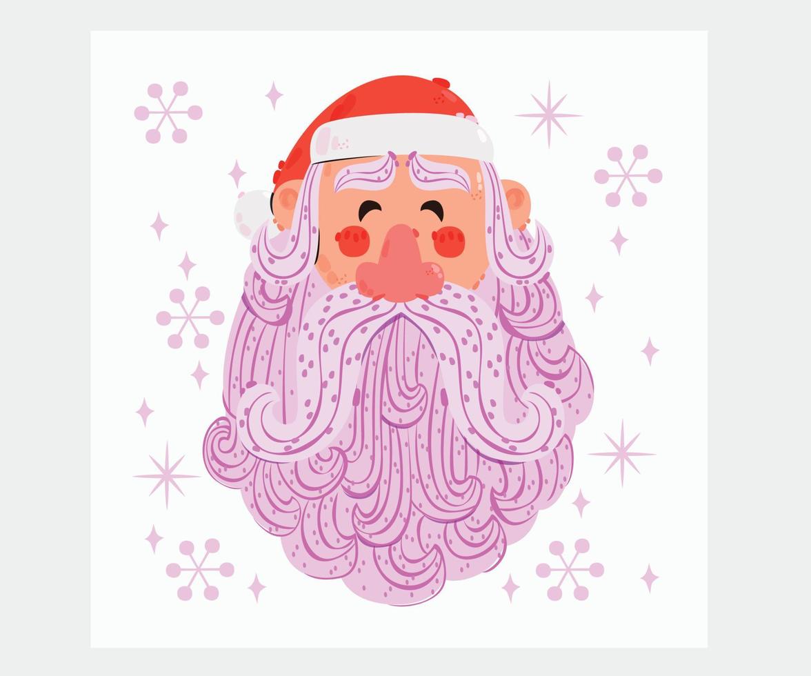 illustration de portrait de père noël vecteur