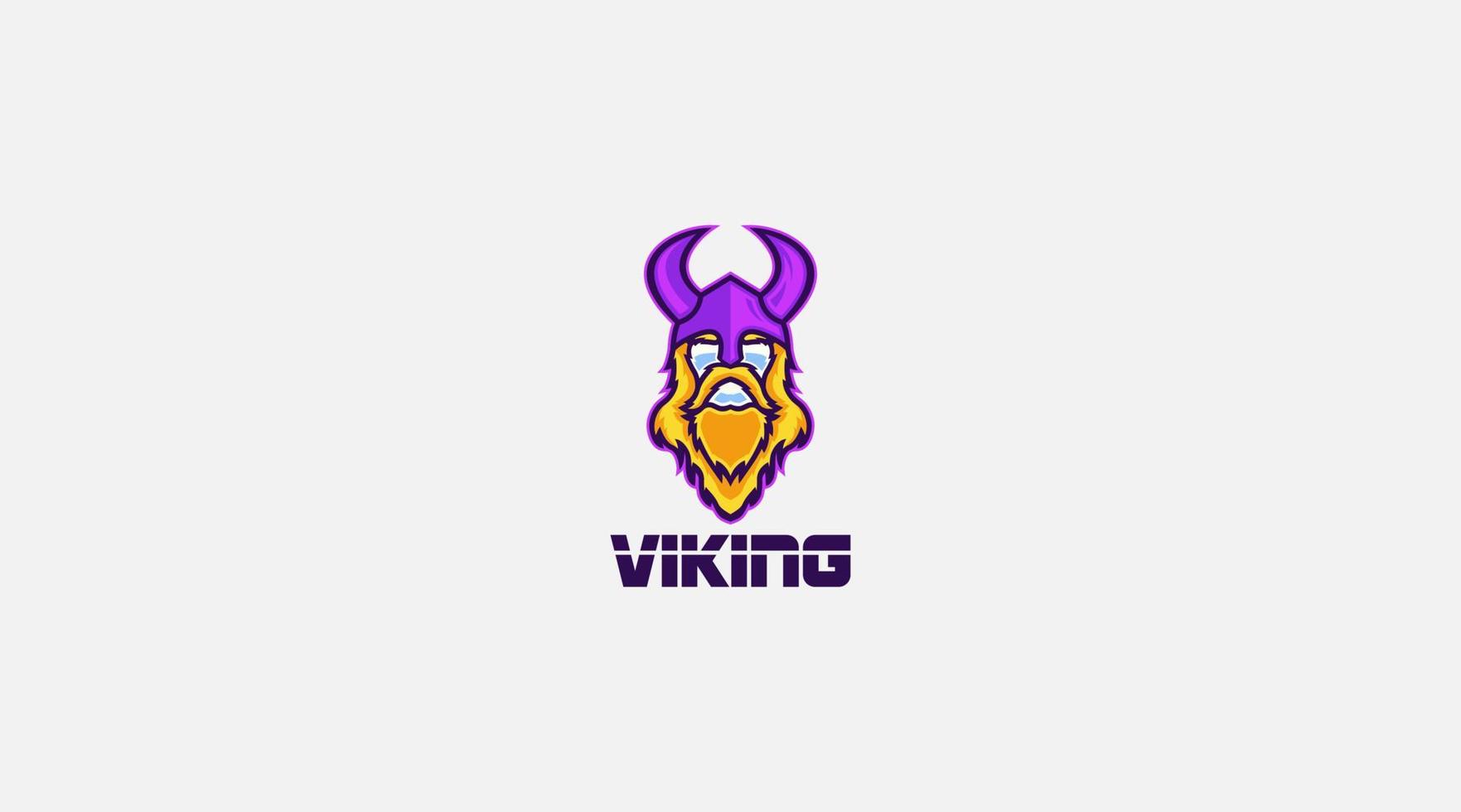 symbole d'illustration de conception de logo vectoriel viking