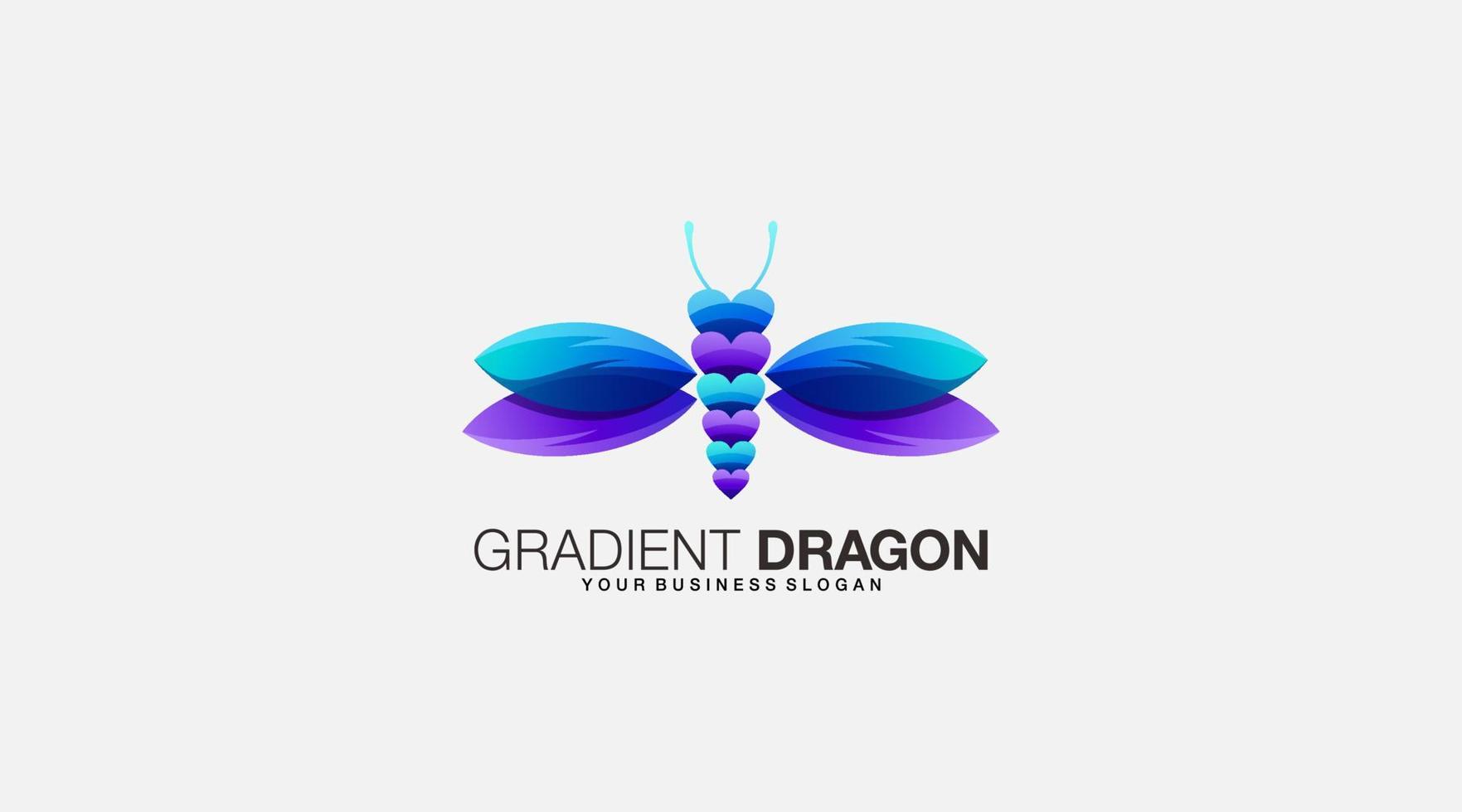 illustration de conception de logo vectoriel papillon dégradé