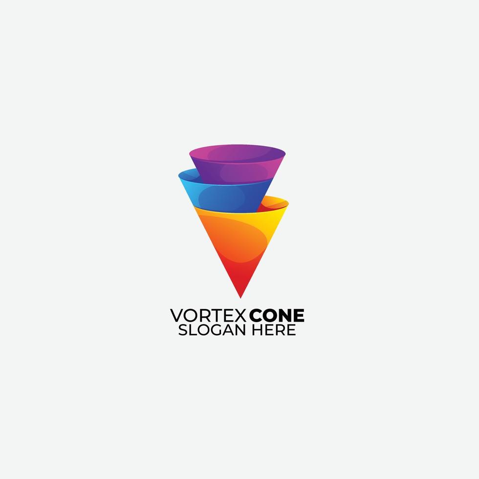 icône du logo du modèle de conception de vortex dégradé vecteur