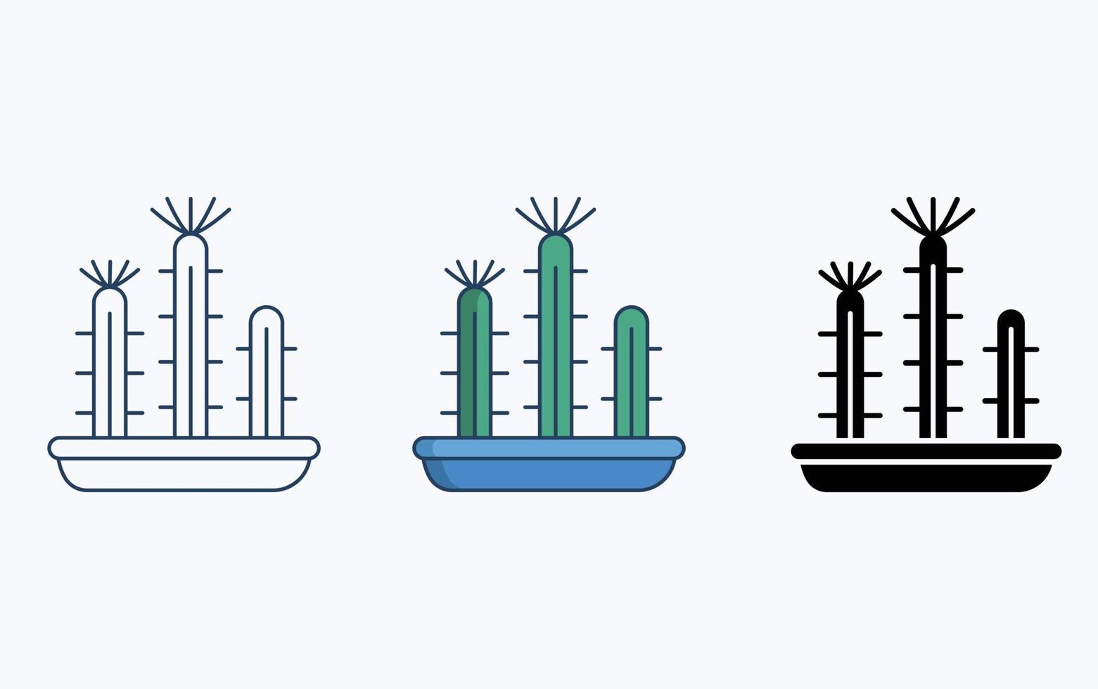 icône illustration plante cactus vecteur