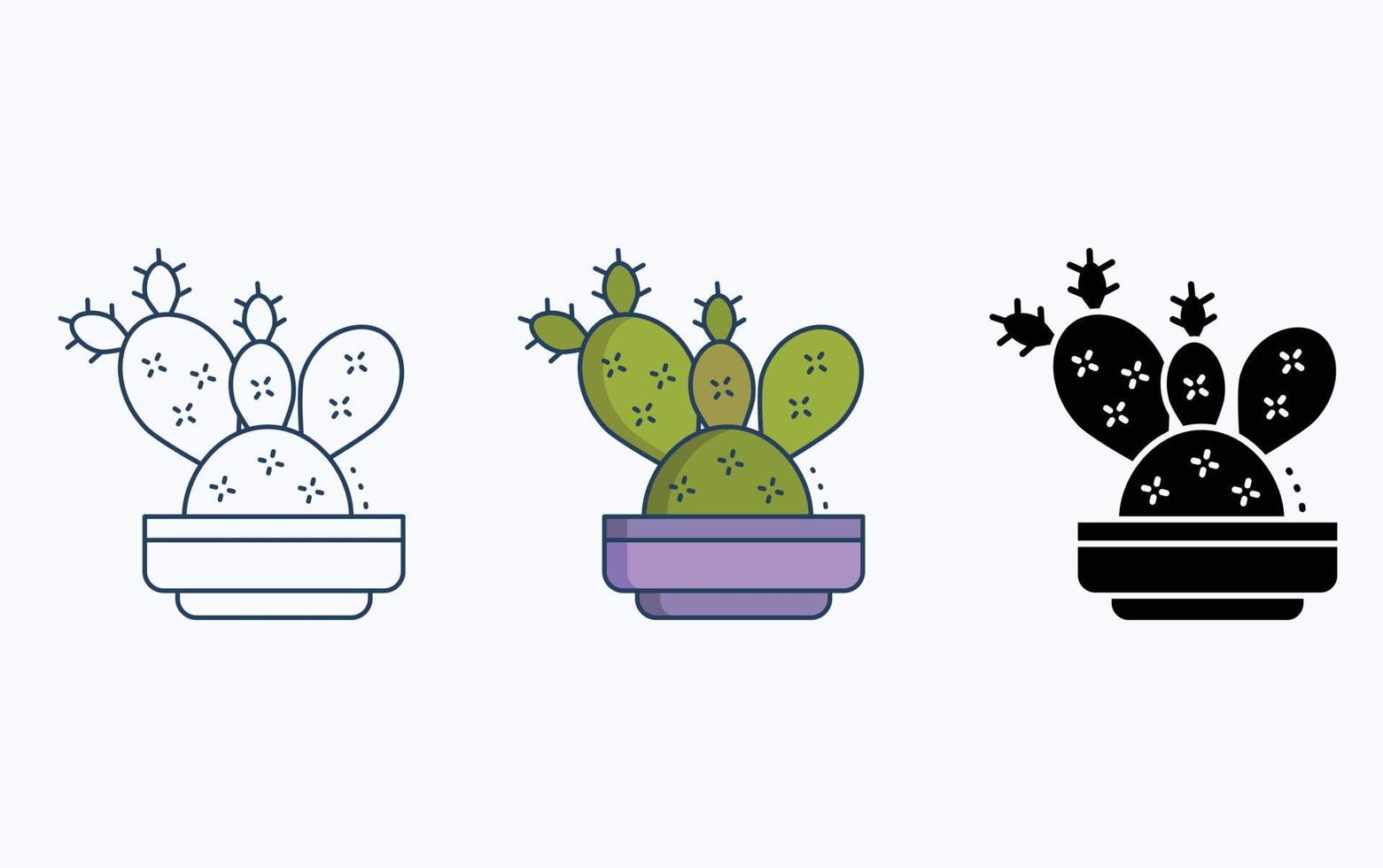 icône illustration plante cactus vecteur