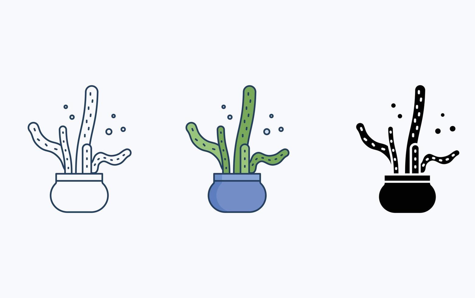 icône illustration plante cactus vecteur