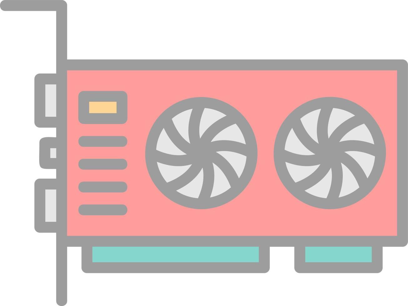 conception d'icône de vecteur de carte vga