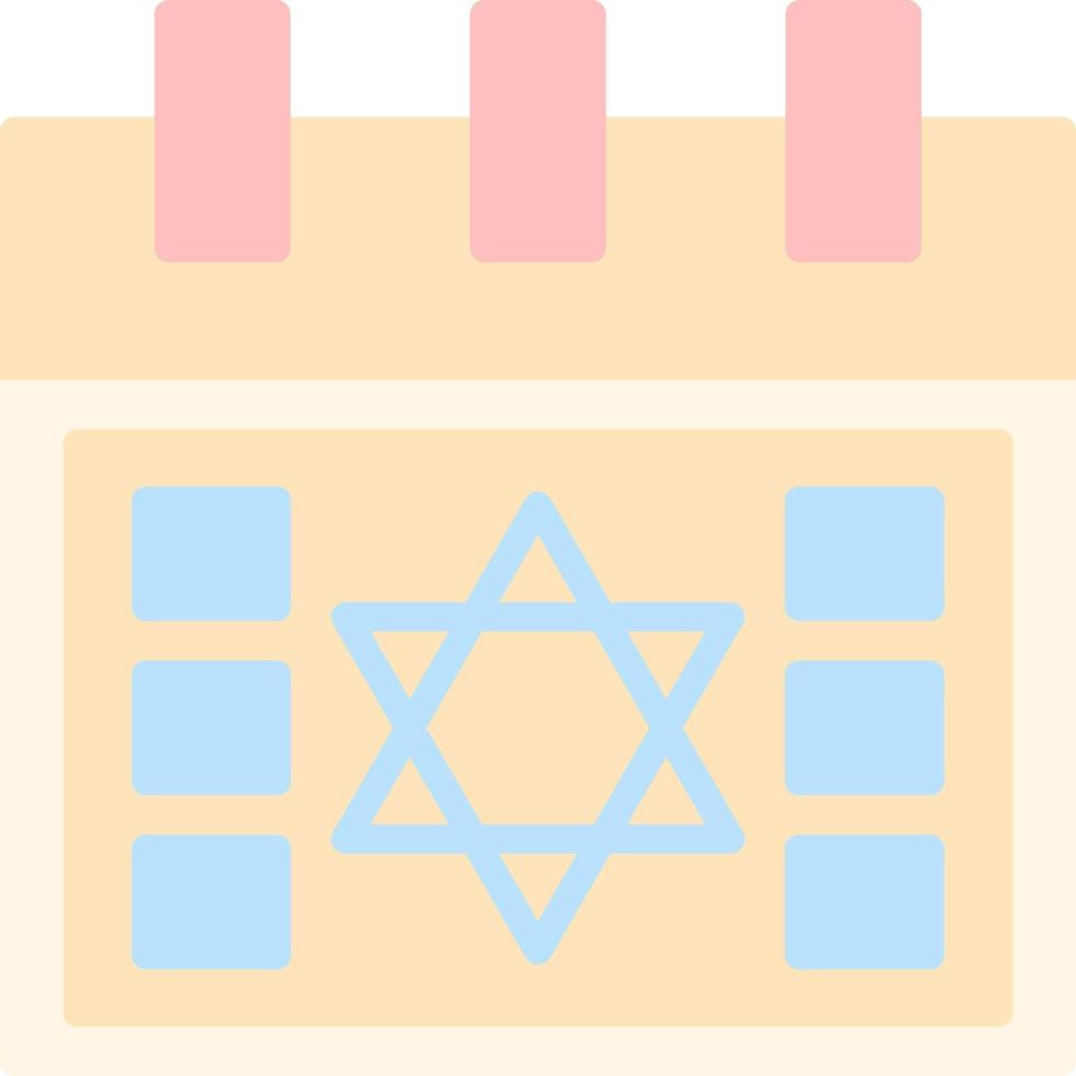 conception d'icône vectorielle calendrier hébreu vecteur