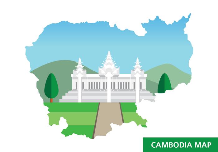 Carte du Cambodge vecteur