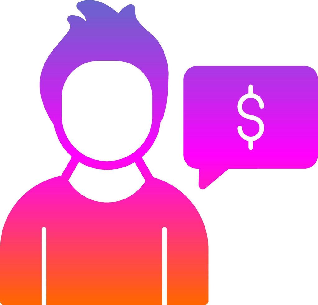 conception d'icône vectorielle de conseiller financier masculin vecteur