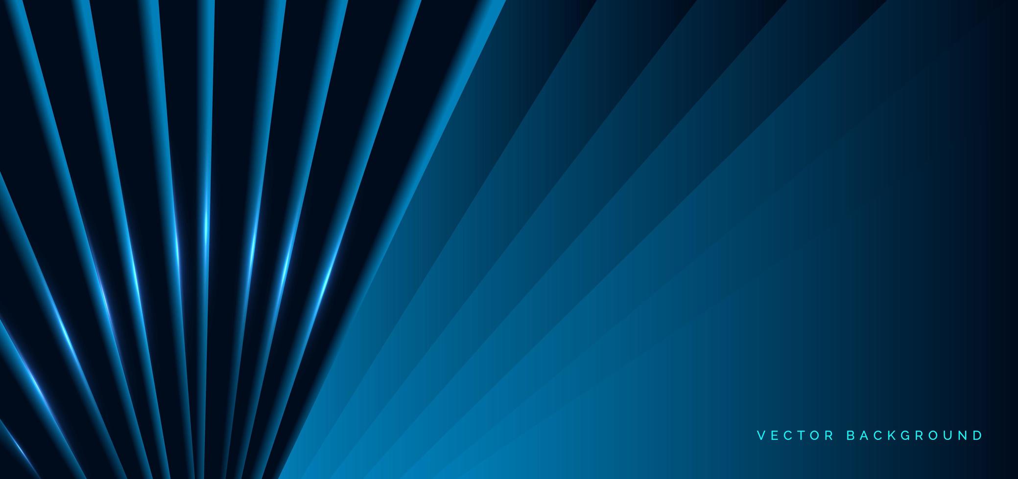 formes diagonales bleu foncé avec effet de lumière bleue vecteur