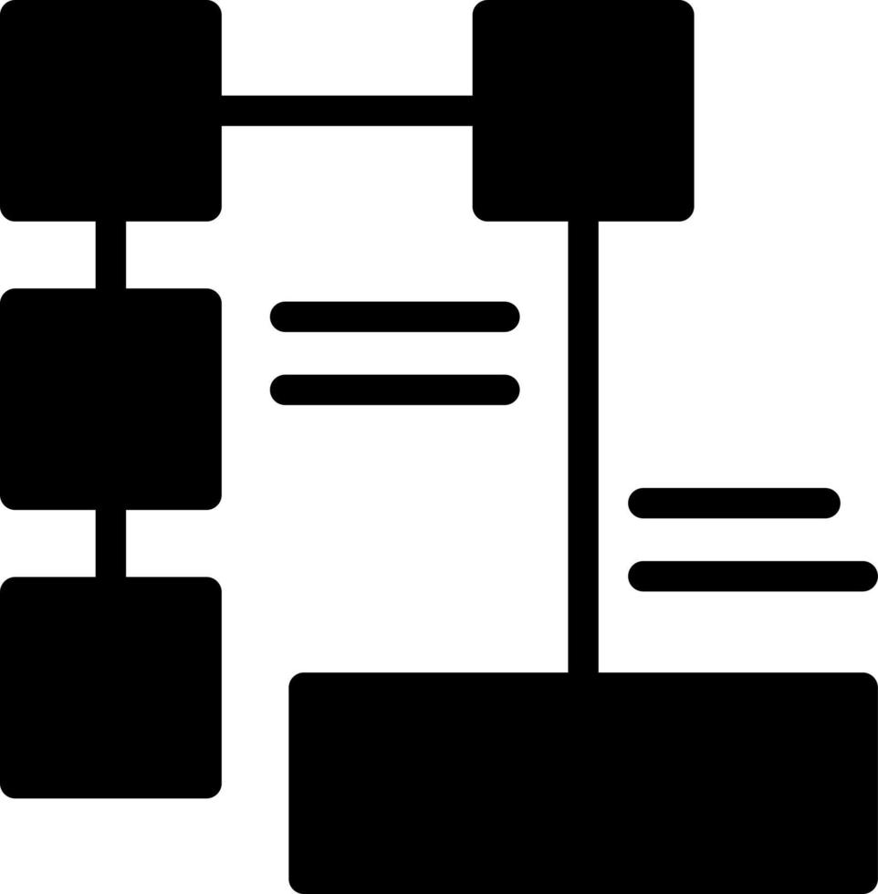 conception d'icône de vecteur d'organigramme