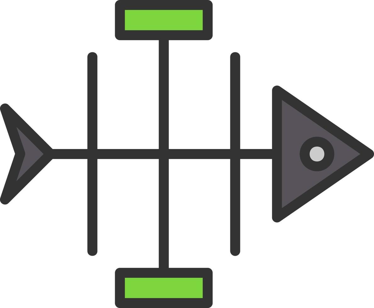 conception d'icône vectorielle de diagramme en arête de poisson vecteur
