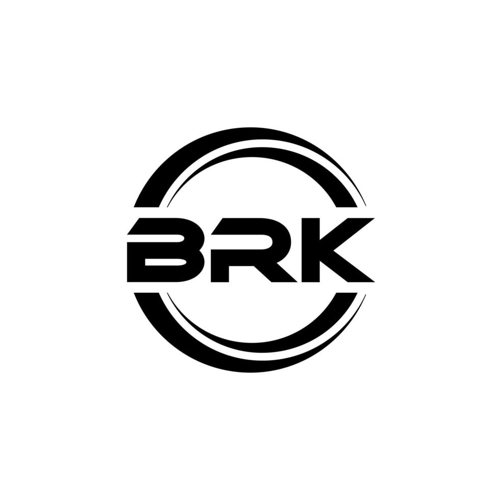 création de logo de lettre brk dans l'illustration. logo vectoriel, dessins de calligraphie pour logo, affiche, invitation, etc. vecteur