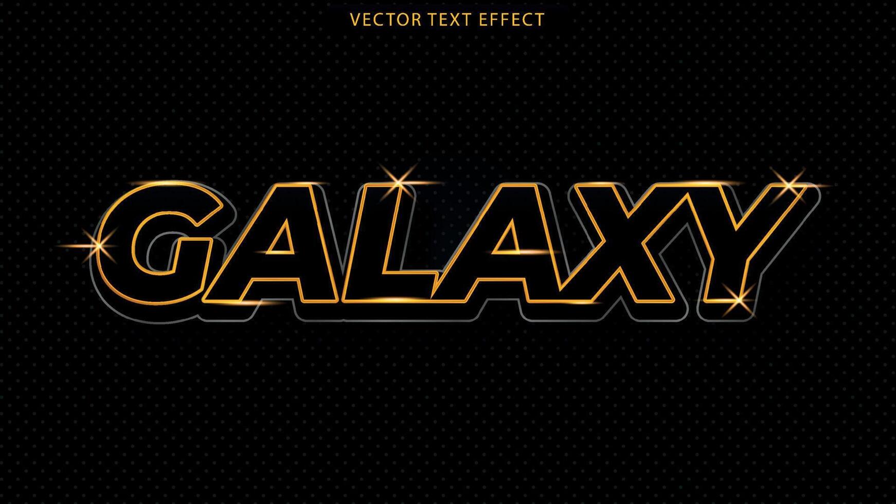 fichier vectoriel de galaxie de texte 3d de luxe