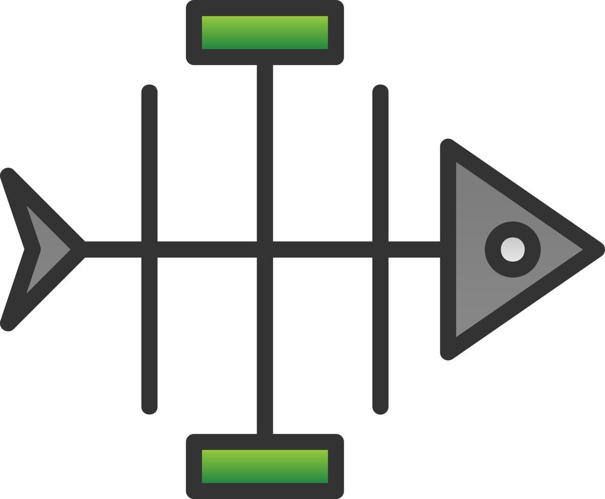 conception d'icône vectorielle de diagramme en arête de poisson vecteur