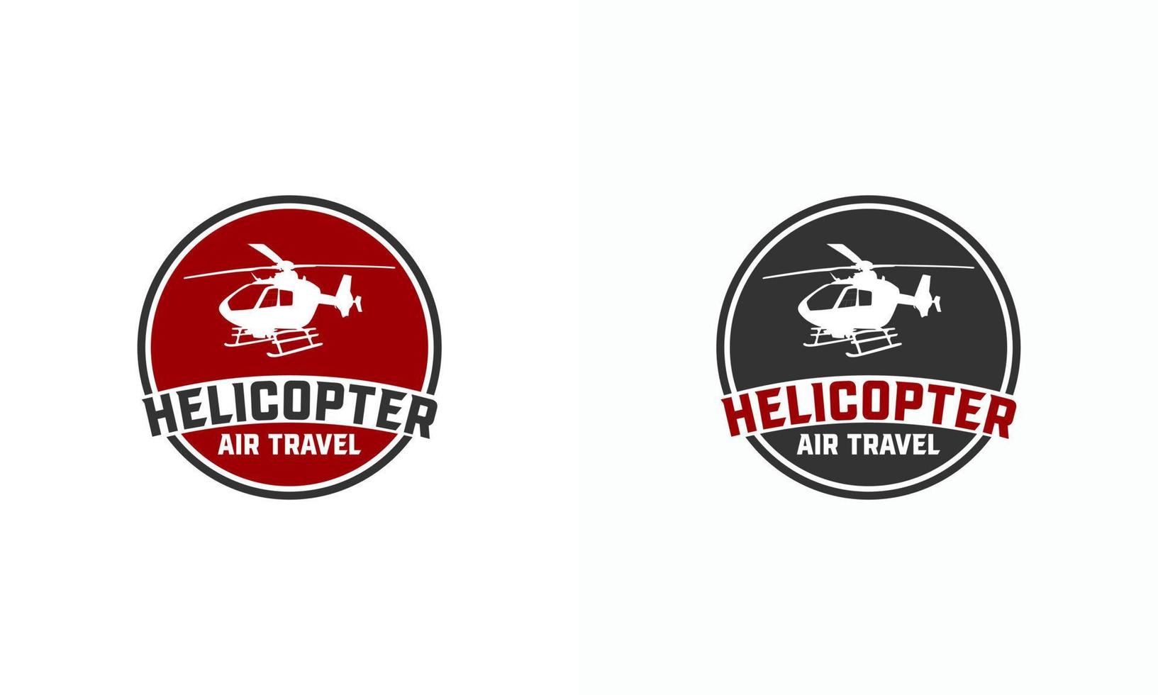 logo d'hélicoptère conçoit un modèle de vecteur de badge,