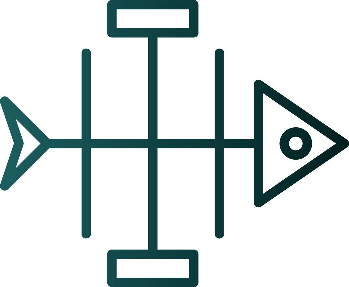 conception d'icône vectorielle de diagramme en arête de poisson vecteur