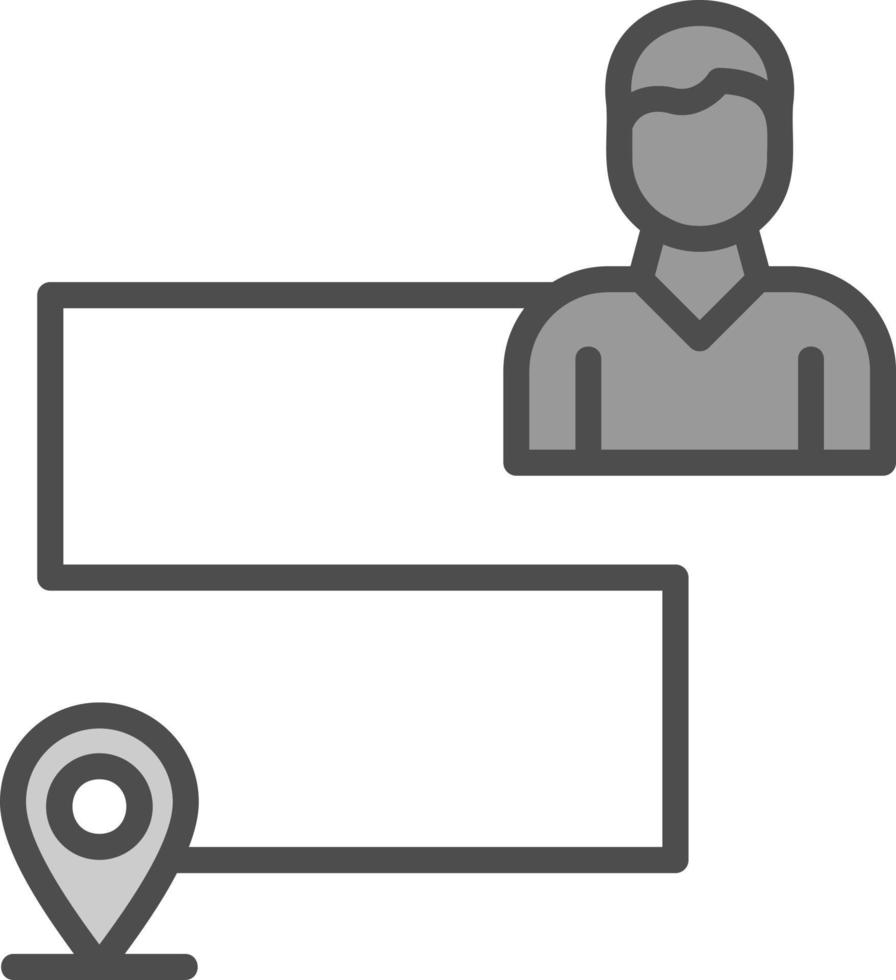 conception d'icône vectorielle de carte de parcours client vecteur