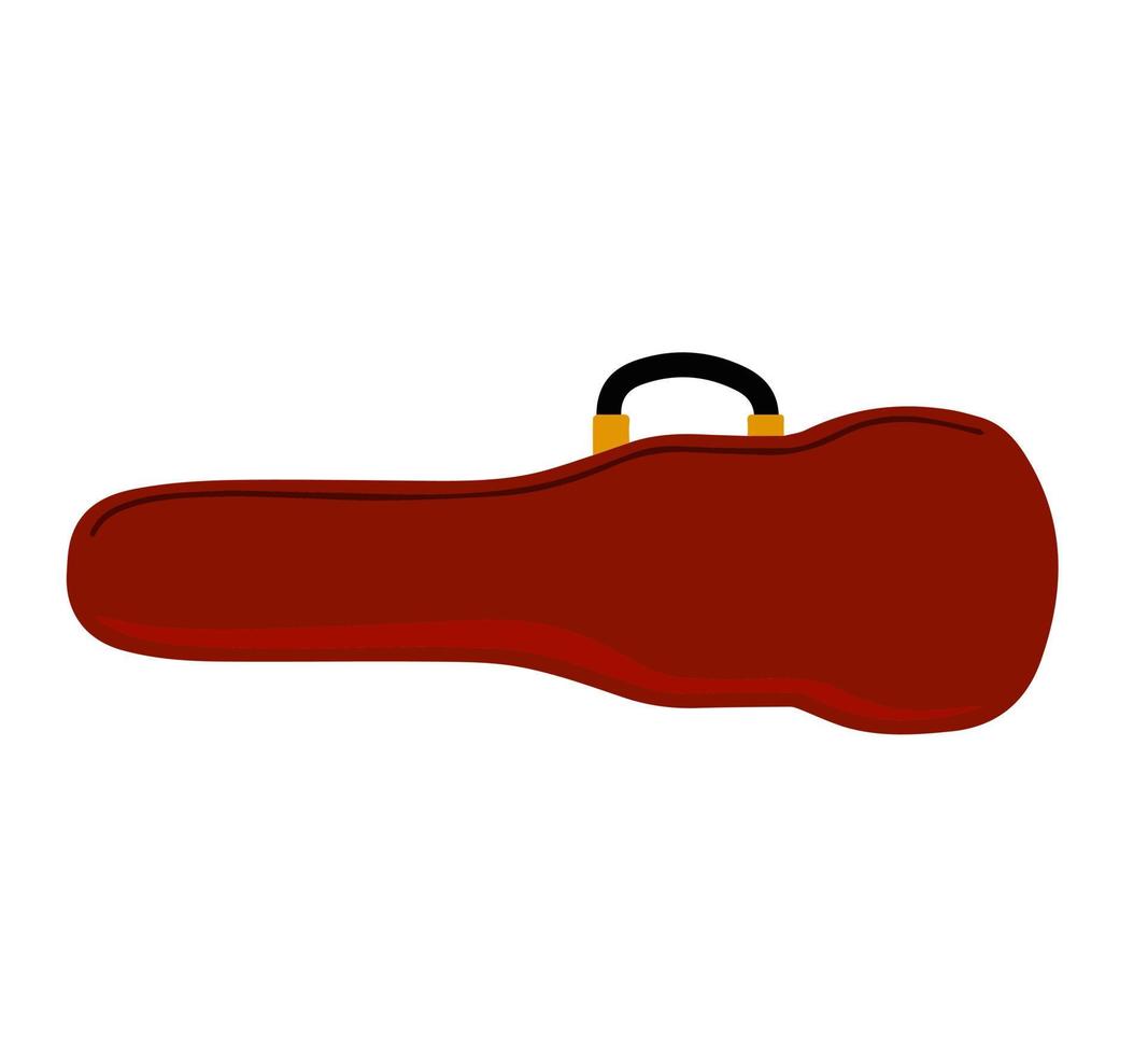 étui à violon. sac pour instrument de musique classique. accessoire de musicien. illustration de dessin animé plat isolé sur blanc vecteur