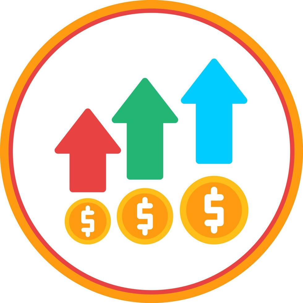 conception d'icône de vecteur de croissance de l'argent