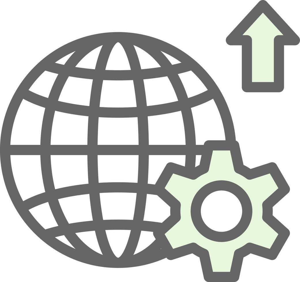 conception d'icône vectorielle de progrès mondial vecteur
